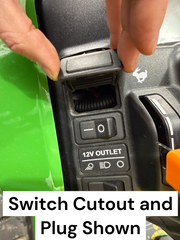 Horizontal | Chute Deflector Rocker Switch | for John Deere X700 Series | 118.537