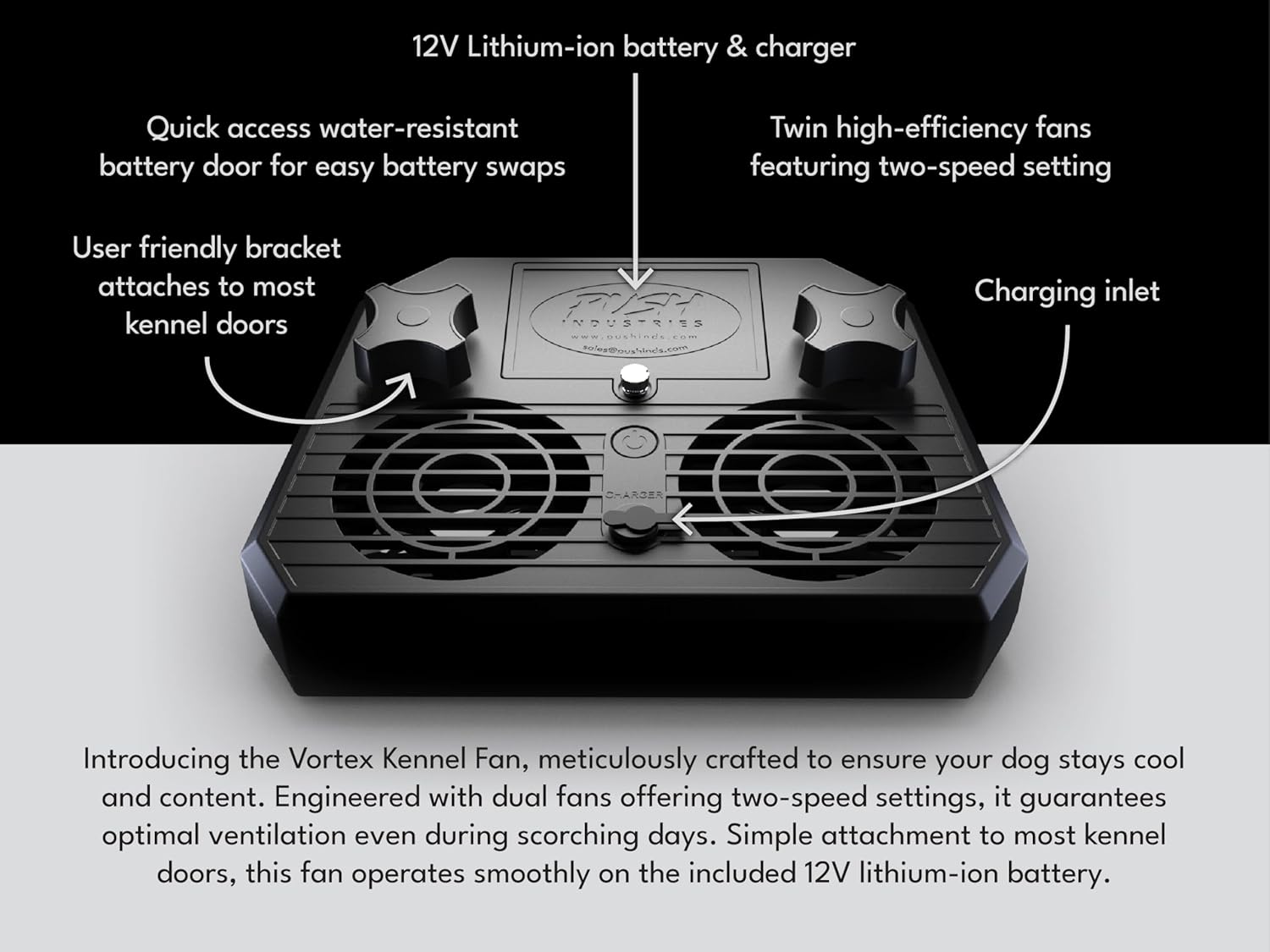 Vortex Universal Kennel & Crate Fan | Dual 3