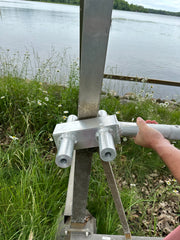 Boat Lift & Hoist Lifting Arm | Heavy-Duty Two-Piece Design, Knurled Non-Slip Grip, Low-Profile Hardware | Compatible with Square-Post Boat Lifts | 989.444