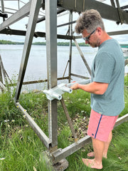 Boat Lift & Hoist Lifting Arm | Heavy-Duty Two-Piece Design, Knurled Non-Slip Grip, Low-Profile Hardware | Compatible with Square-Post Boat Lifts | 989.444